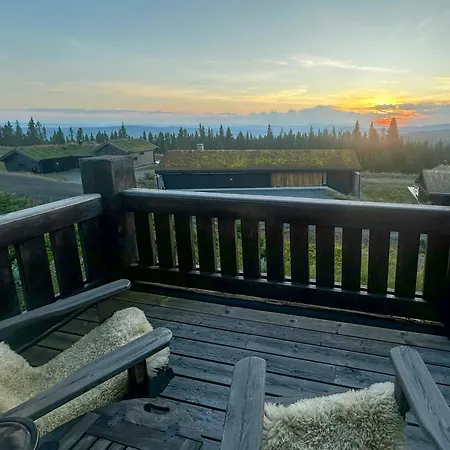 Log With Views Of Jotunheimen *
