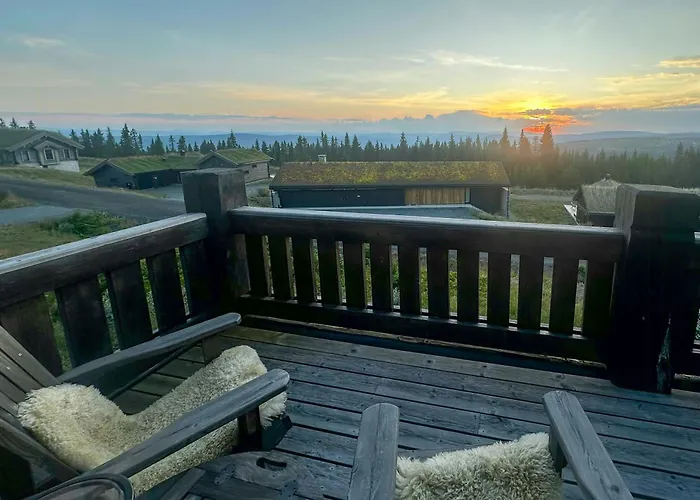 Log With Views Of Jotunheimen *